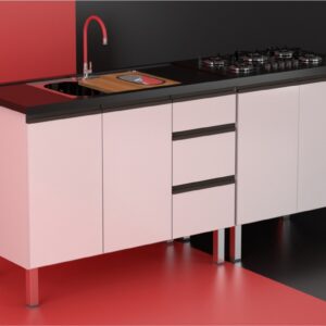 Gabinete de Cozinha em Aço Gaia 1,17CM