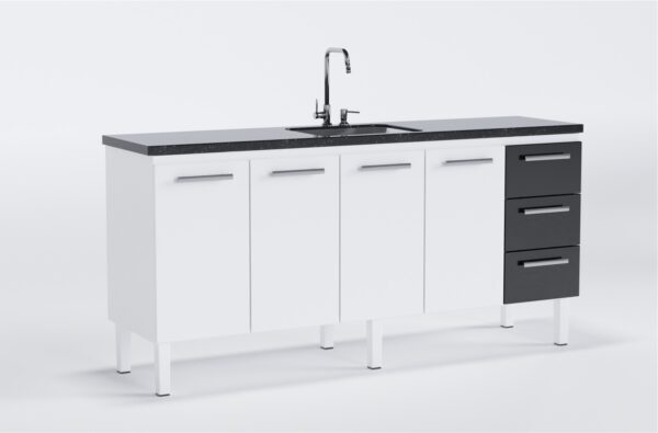 Gabinete de Cozinha em Aço Vênus 1.17CM